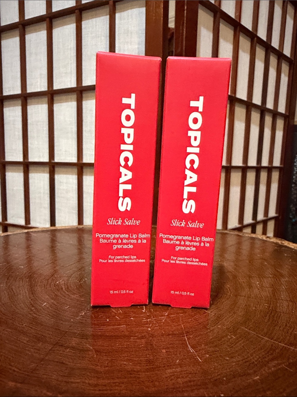 Slick Salve Pomegranate Lip Balm Set 2 NEW USA Full Size